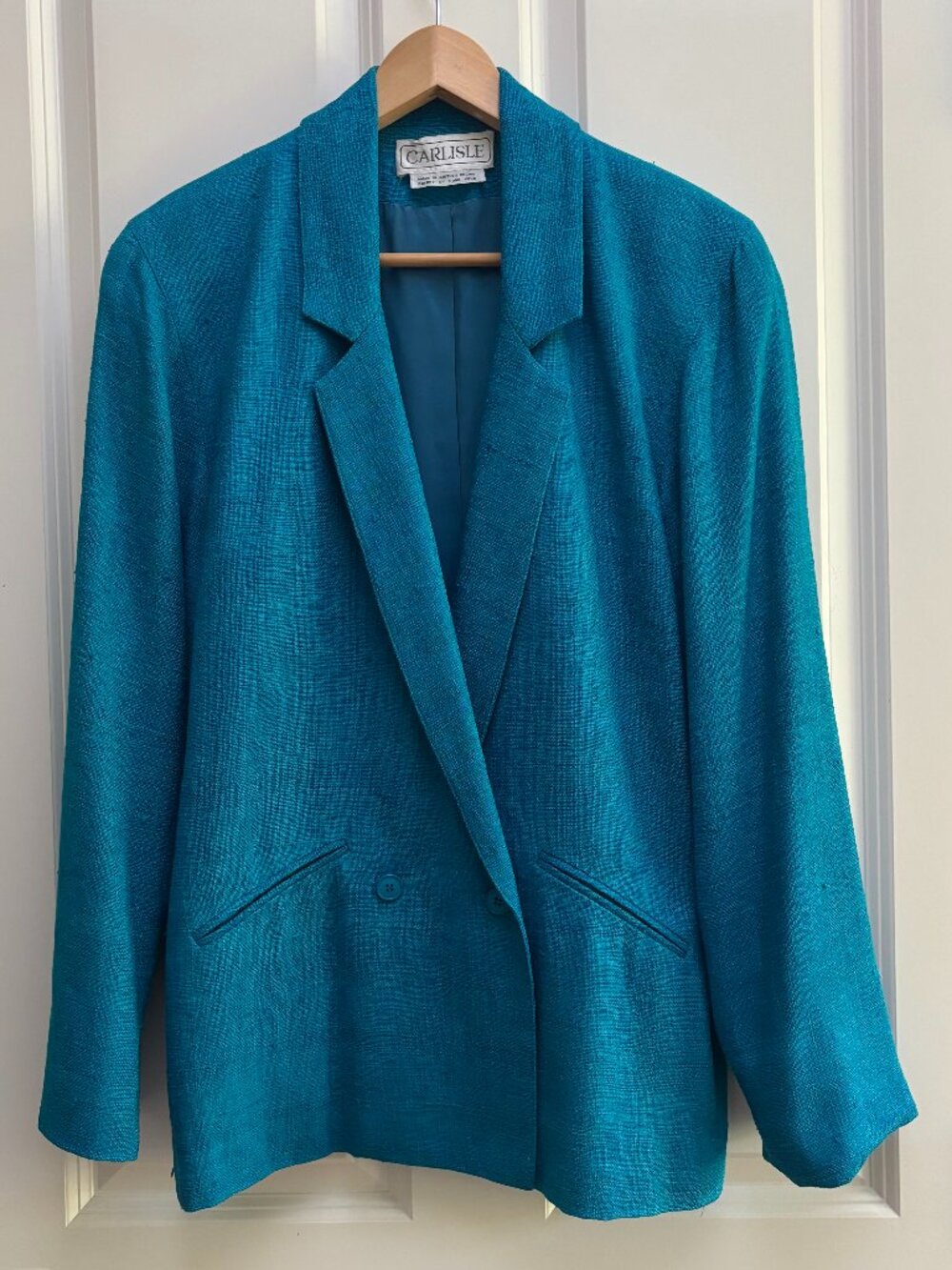 Women’s Vintage Luxury Turquoise Tweed Suit Jacket | Carlisle